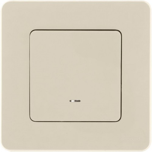 Выключатель 1-кл. Inspiria 10А IP20 250В 10AX с подсветкой/индикацией механизм сл. кость IEK 673611