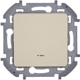 Выключатель 1-кл. Inspiria 10А IP20 250В 10AX с подсветкой/индикацией механизм сл. кость IEK 673611