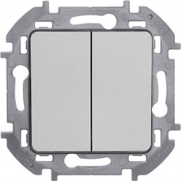 Выключатель 2-кл. Inspiria 10А IP20 250В 10AX механизм алюм. Leg 673622