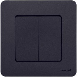 Выключатель 2-кл. Inspiria 10А IP20 250В 10AX механизм антрацит Leg 673623