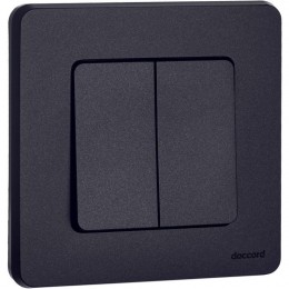 Выключатель 2-кл. Inspiria 10А IP20 250В 10AX механизм антрацит Leg 673623