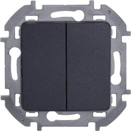 Выключатель 2-кл. Inspiria 10А IP20 250В 10AX механизм антрацит Leg 673623