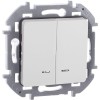 Выключатель 2-кл. Inspiria 10А IP20 250В 10AX с подсветкой/индикацией механизм бел. Leg 673630