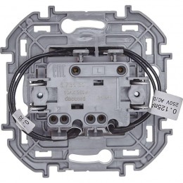Выключатель 2-кл. Inspiria 10А IP20 250В 10AX с подсветкой/индикацией механизм бел. Leg 673630