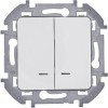 Выключатель 2-кл. Inspiria 10А IP20 250В 10AX с подсветкой/индикацией механизм бел. Leg 673630