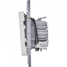 Выключатель 2-кл. Inspiria 10А IP20 250В 10AX с подсветкой/индикацией механизм бел. Leg 673630