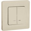 Выключатель 2-кл. Inspiria 10А IP20 250В 10AX с подсветкой/индикацией механизм сл. кость IEK 673631