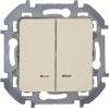 Выключатель 2-кл. Inspiria 10А IP20 250В 10AX с подсветкой/индикацией механизм сл. кость IEK 673631