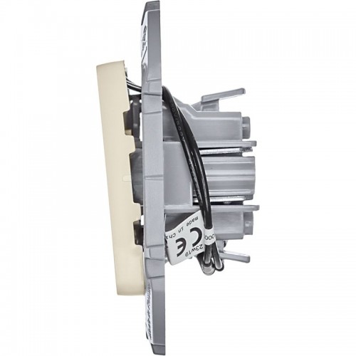 Выключатель 2-кл. Inspiria 10А IP20 250В 10AX с подсветкой/индикацией механизм сл. кость IEK 673631