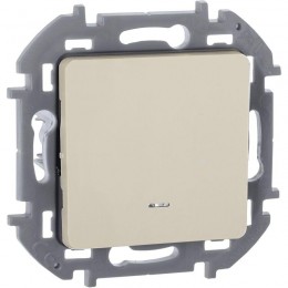 Переключатель 1-кл. Inspiria 10А IP20 250В 10AX с подсветкой / индикацией механизм сл. кость Leg 673661