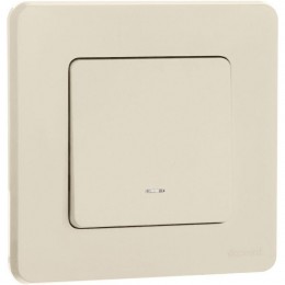 Переключатель 1-кл. Inspiria 10А IP20 250В 10AX с подсветкой / индикацией механизм сл. кость Leg 673661