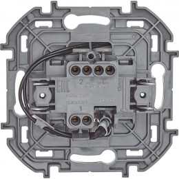 Переключатель 1-кл. Inspiria 10А IP20 250В 10AX с подсветкой / индикацией механизм сл. кость Leg 673661