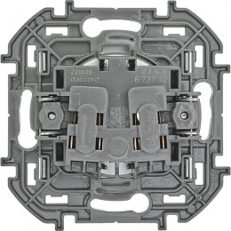 Розетка 1-м СП Inspiria 16А IP20 250В 2P механизм алюм. Leg 673712