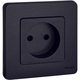 Розетка 1-м СП Inspiria 16А IP20 250В 2P механизм антрацит Leg 673713