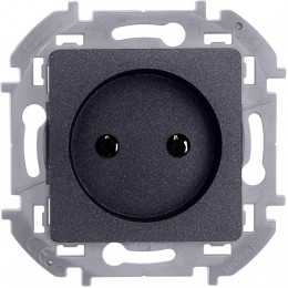 Розетка 1-м СП Inspiria 16А IP20 250В 2P механизм антрацит Leg 673713