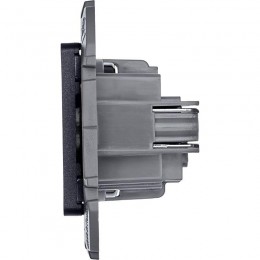 Розетка 1-м СП Inspiria 16А IP20 250В 2P механизм антрацит Leg 673713