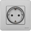 Розетка 1-м СП Inspiria 16А IP20 250В 2P+E немецк. стандарт механизм алюм. Leg 673722