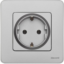 Розетка 1-м СП Inspiria 16А IP20 250В 2P+E немецк. стандарт механизм алюм. Leg 673722
