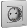 Розетка 1-м СП Inspiria 16А IP20 250В 2P+E немецк. стандарт механизм алюм. Leg 673722
