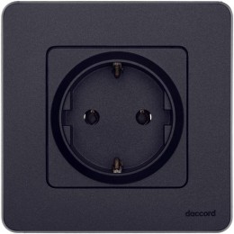 Розетка 1-м СП Inspiria 16А IP20 250В 2P+E немецк. стандарт механизм антрацит Leg 673723