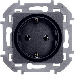 Розетка 1-м СП Inspiria 16А IP20 250В 2P+E немецк. стандарт механизм антрацит Leg 673723