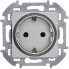 Розетка 1-м СП Inspiria 16А IP20 250В 2P+E защ. шторки немецк. стандарт механизм алюм. IEK 673732