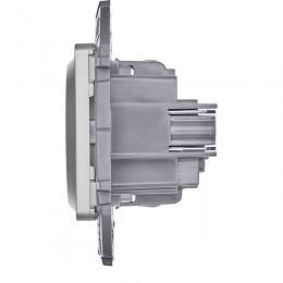 Розетка 1-м СП Inspiria 16А IP20 250В 2P+E защ. шторки немецк. стандарт механизм алюм. IEK 673732