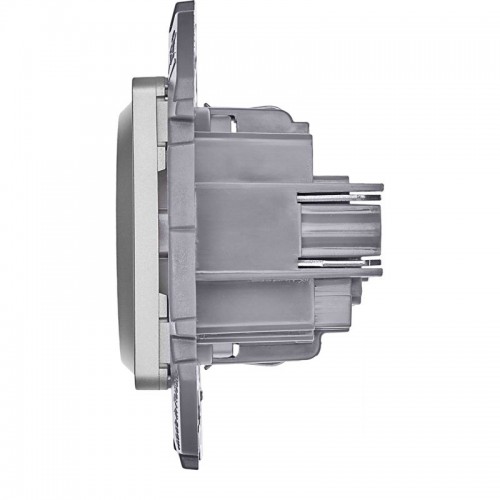 Розетка 1-м СП Inspiria 16А IP20 250В 2P+E защ. шторки немецк. стандарт механизм алюм. IEK 673732