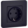 Розетка 1-м СП Inspiria 16А IP20 250В 2P+E защ. шторки немецк. стандарт механизм антрацит IEK 673733