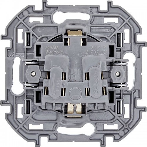 Розетка 1-м СП Inspiria 16А IP20 250В 2P+E защ. шторки немецк. стандарт механизм антрацит IEK 673733
