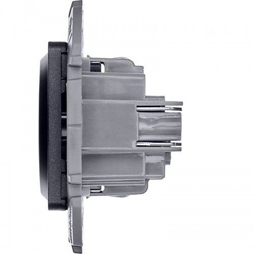 Розетка 1-м СП Inspiria 16А IP20 250В 2P+E защ. шторки немецк. стандарт механизм антрацит IEK 673733