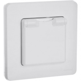 Розетка 1-м СП Inspiria 16А IP44 250В 2P+E защ. шторки с крышкой немецк. стандарт механизм бел. Leg 673740