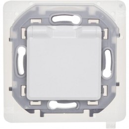 Розетка 1-м СП Inspiria 16А IP44 250В 2P+E защ. шторки с крышкой немецк. стандарт механизм бел. Leg 673740