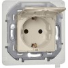 Розетка 1-м СП Inspiria 16А IP44 250В 2P+E защ. шторки с крышкой немецк. стандарт механизм сл. кость Leg 673741