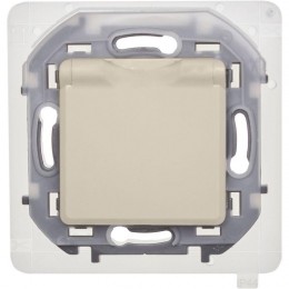 Розетка 1-м СП Inspiria 16А IP44 250В 2P+E защ. шторки с крышкой немецк. стандарт механизм сл. кость Leg 673741