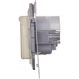 Розетка 1-м СП Inspiria 16А IP44 250В 2P+E защ. шторки с крышкой немецк. стандарт механизм сл. кость Leg 673741