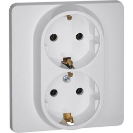 Розетка Inspiria 16А 250В 2х2P+E немецк. стандарт бел. IEK 673750