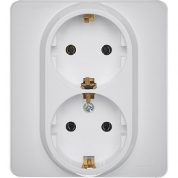 Розетка Inspiria 16А 250В 2х2P+E немецк. стандарт бел. IEK 673750