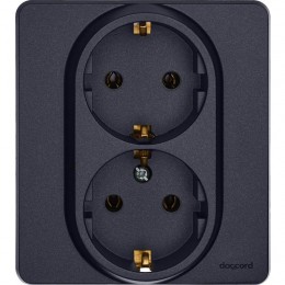 Розетка Inspiria 16А 250В 2х2P+E немецк. стандарт антрацит Leg 673753