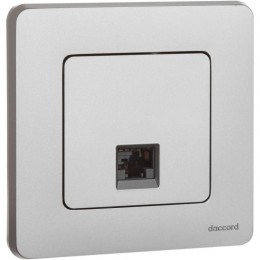 Розетка компьютерная Inspiria RJ45 кат.5E UTP алюм. Leg 673827