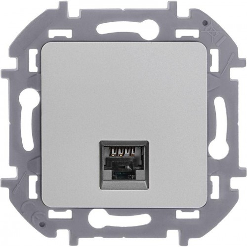 Розетка компьютерная Inspiria RJ45 кат.5E UTP алюм. Leg 673827