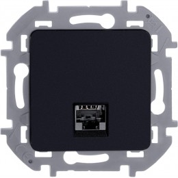 Розетка компьютерная Inspiria RJ45 кат.5E UTP антрацит IEK 673828