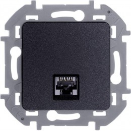 Розетка компьютерная Inspiria RJ45 кат.6 UTP механизм антрацит Leg 673833
