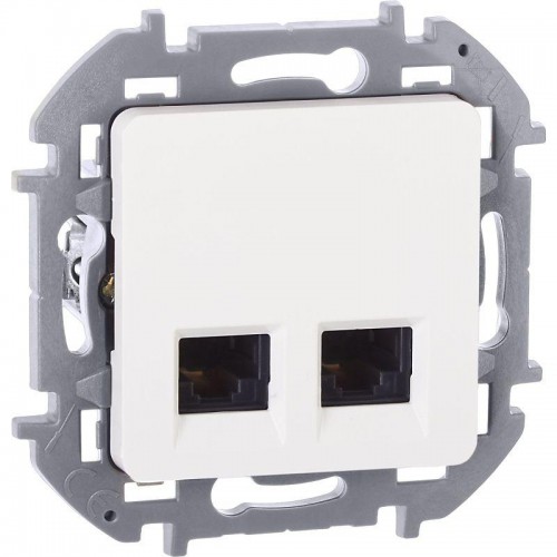 Розетка компьютерная 2-м Inspiria RJ45 кат.5E UTP бел. Leg 673835