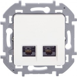 Розетка компьютерная 2-м Inspiria RJ45 кат.5E UTP бел. Leg 673835