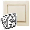 Розетка 1-м СП Valena 16А IP21 2P+E с заземл. защ. шторки немецк. стандарт механизм сл. кость (DIY-упак.) Leg 695613