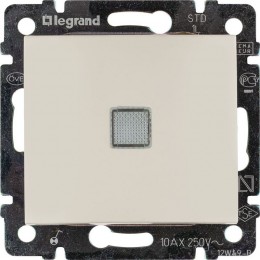 Выключатель 1-кл. СП Valena 10А IP31 250В с зел. индикацией механизм сл. кость IEK 774310