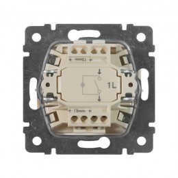 Выключатель 1-кл. СП Valena 10А IP31 250В с зел. индикацией механизм сл. кость IEK 774310