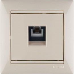 Розетка телефонная 1-м СП Valena RJ11 4 контакт. механизм сл. кость IEK 774338