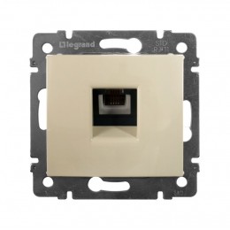 Розетка телефонная 1-м СП Valena RJ11 4 контакт. механизм сл. кость IEK 774338